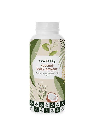 Baby Powder - Raw Baby - Coconut or Unscented - From the Co-Founder of Nature's Paradise