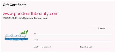 Good Earth Beauty Gift Certificate