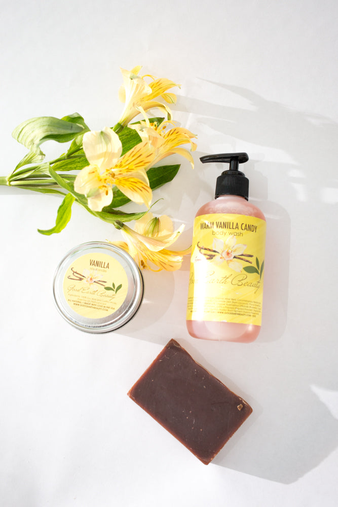Gift-Vanilla Lovers Gift Set - Candle, Soap and Body Wash