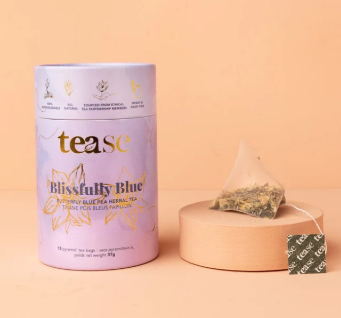Tease Tea - Blissfully Blue - Organic Butterfly Blue Pea Herbal Tea