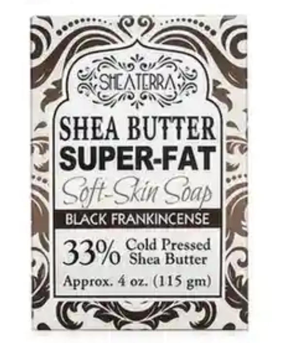 Soap-33% Shea Butter Bar Soap - Black Frankincense