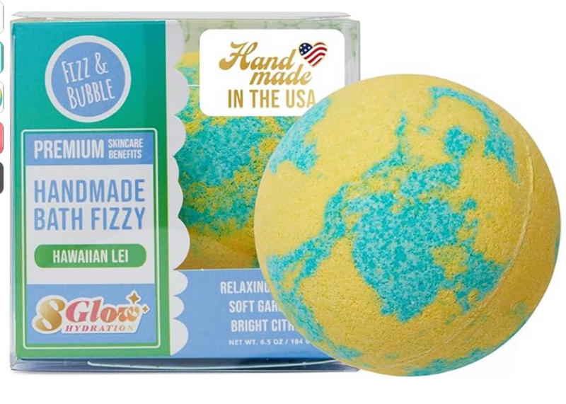 Bath Fizzy 6.5 Ounce - Hawaiian Lei -Boxed - Fizz & Bubble
