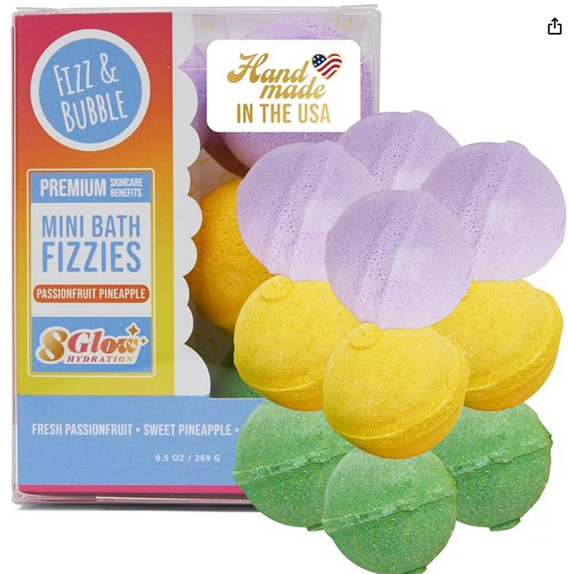 Bath Fizzy 9.5 Ounce - Passionfruit Pineapple -Boxed - Fizz & Bubble