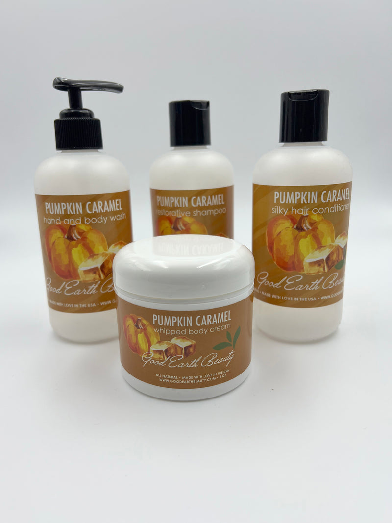 Pumpkin Caramel - Shampoo, Conditioner, Body Wash & Body Cream