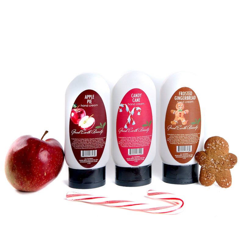 Gift Set 3 Hand Cream Candy Cane, Apple Pie & Frosted Gingerbread Good Earth Beauty