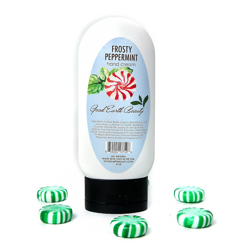 Hand Cream Frosty Peppermint Lush and Hydrating Good Earth Beauty