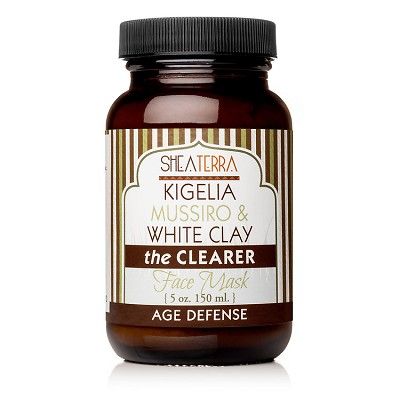 New Kigelia Mussiro & White Clay the Clearer Face Mask AGE DEFENSE by Shea Terra Organics