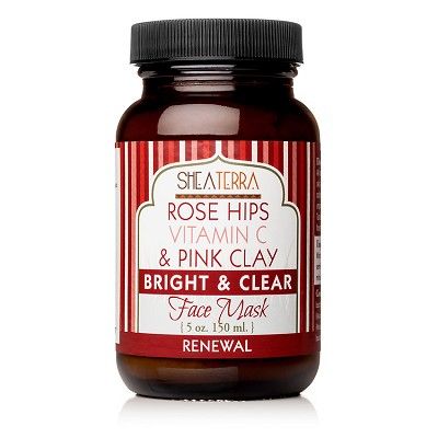 New Rose Hips Vitamin C Pink Clay Bright & Clear Face Mask RENEWAL by Shea Terra Organics