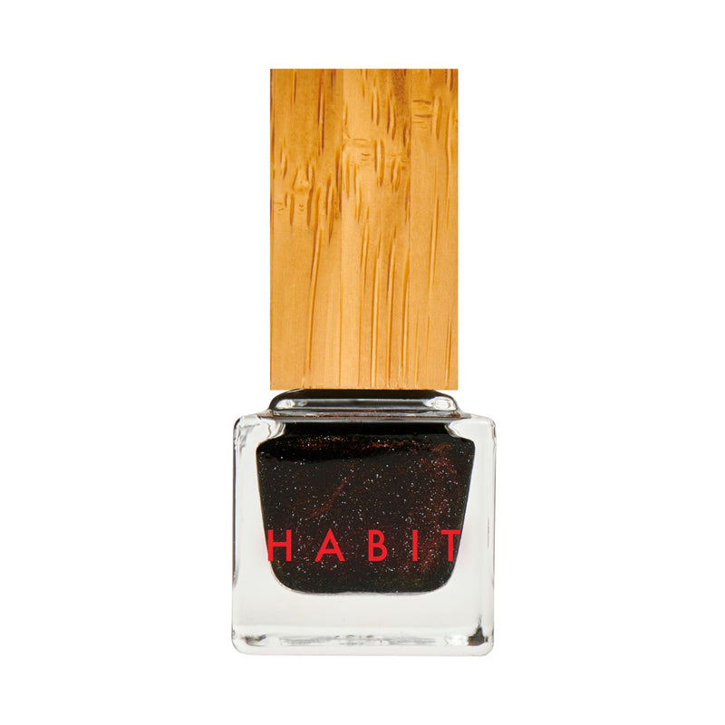 New Trend New Nail Polish -Black Orpheus 52 Black Shimmer Non Toxic by Habit Cosmetics