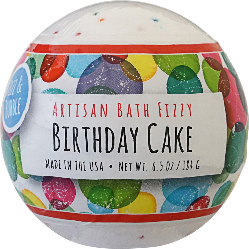 Bath Fizzy 6.5 Ounce - Birthday Cake - Fizz & Bubble