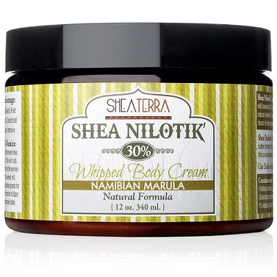Body Cream -Shea Nilotik' 30% Shea Butter Whipped Body Cream NAMIBIAN MARULA Shea Terra Organics