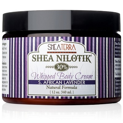 Body Cream -Shea Nilotik' 30% Shea Butter Whipped S. AFRICAN LAVENDER Shea Terra Organics