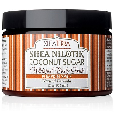 Coconut Sugar Whipped Body Scrub-Shea Nilotik' Butter PUMPKIN SPICE SheaTerra Organics