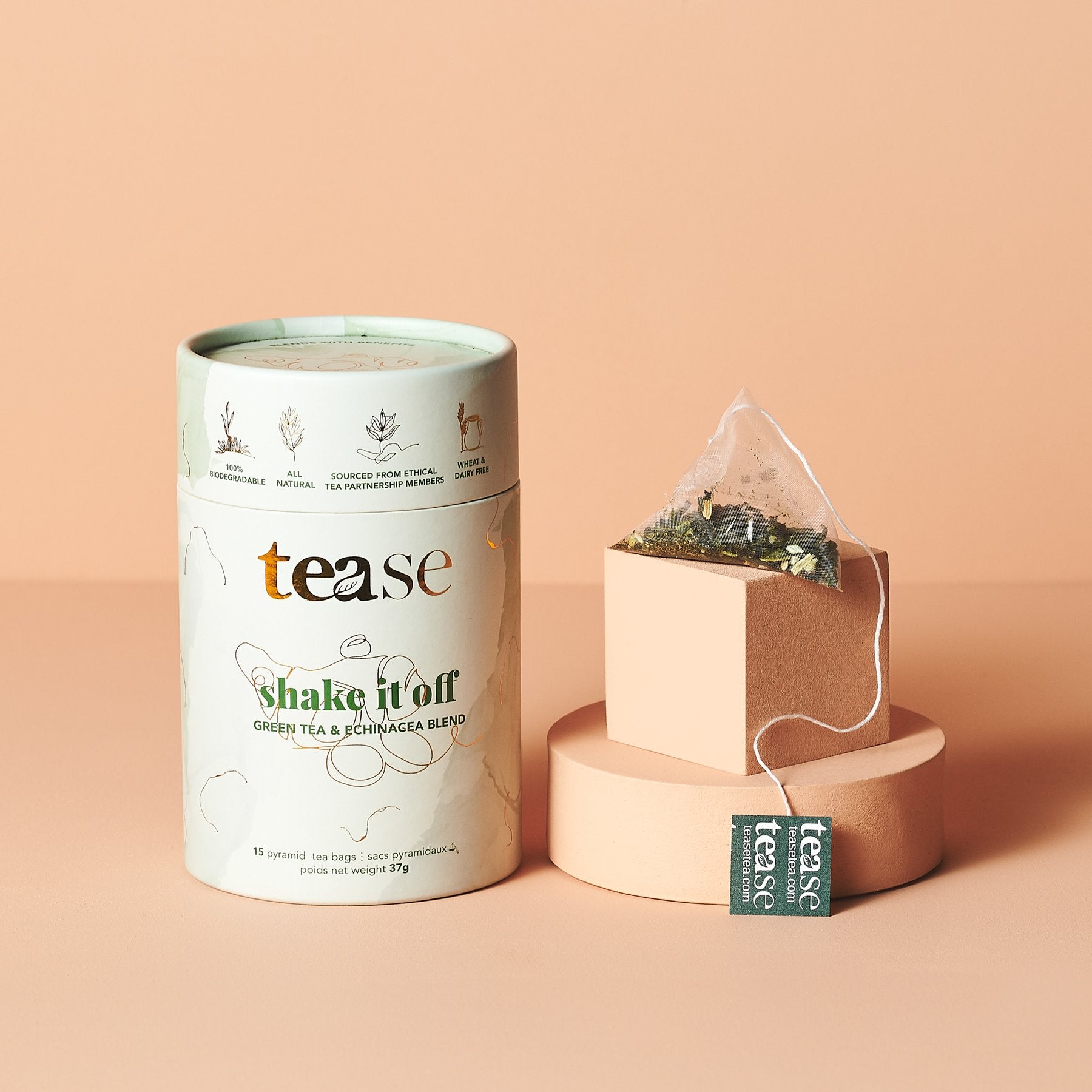Tease Tea - Shake it Off - Immunity - Green Tea & Echinacea Blend ...