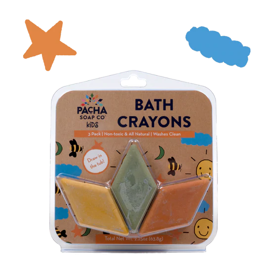 .WARM BATH CRAYONS FOR KIDS PACHA SOAP CO