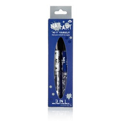 Nail Art Pens Blue and Silver