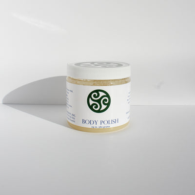 Body Polish Salt Scrub - 24 Ounce - Natural - Dry Skin Relief - Trillium