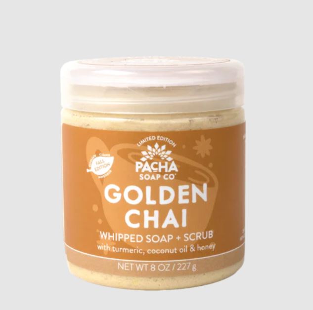 Shower Whip - Chai Whipped Soap and Scrub- Pacha- 8 Ounce