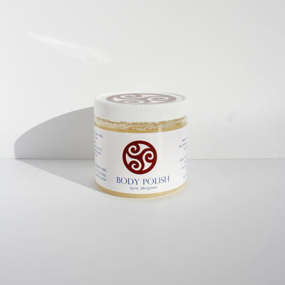Body Polish Salt Scrub - 24 Ounce - Natural - Dry Skin Relief - Trillium