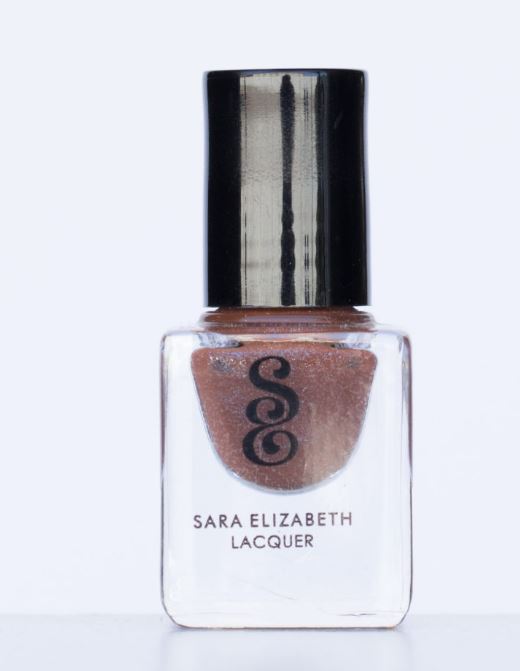 Nail Polish Cocoa - Deep Brown Shimmer - Non Toxic Vegan Mini Bottle