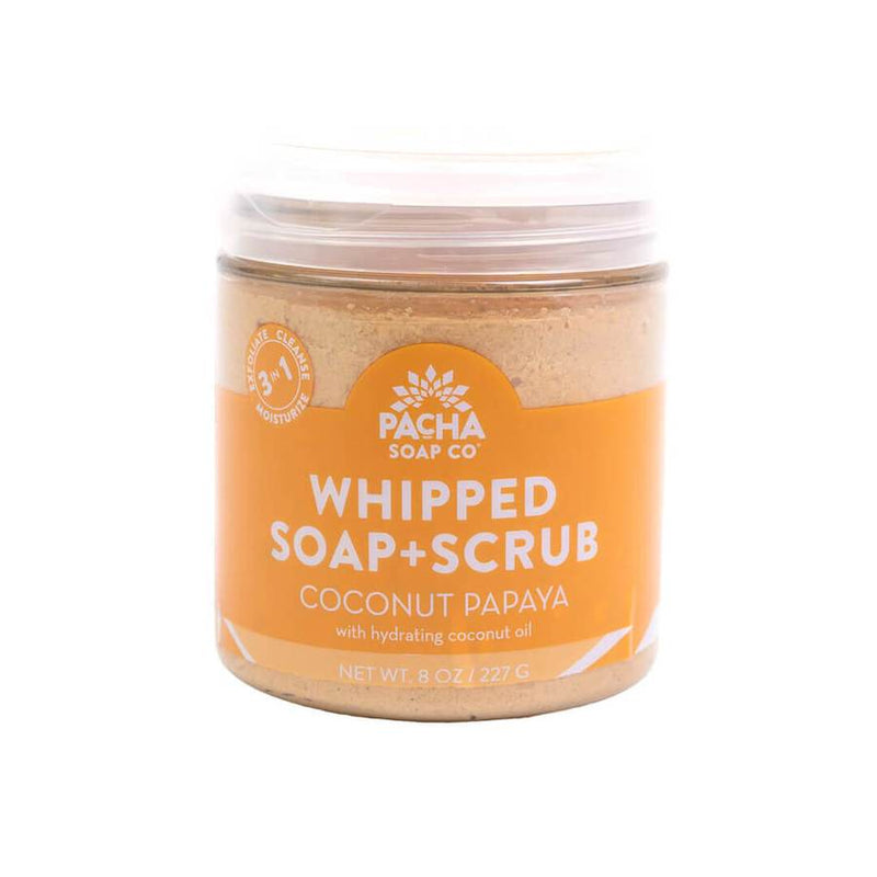 Shower Whip - COCONUT PAPAYA WHIPPED SOAP + SCRUB - Pacha Soap