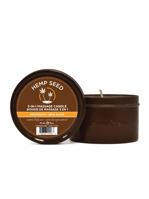 Candle Massage Oil 3 in 1 with Hemp & Soy Earthly Body