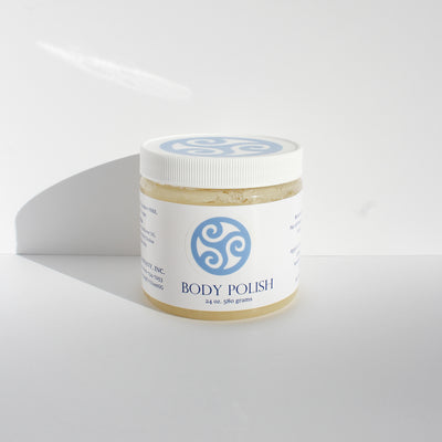 Body Polish Salt Scrub - 24 Ounce - Natural - Dry Skin Relief - Trillium