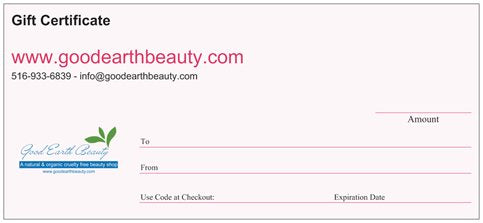 A Good Earth Beauty Gift Certificate Always a Good Idea