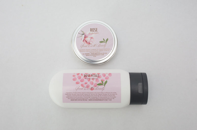 Rose Gift Set - Hand Cream and Body Balm