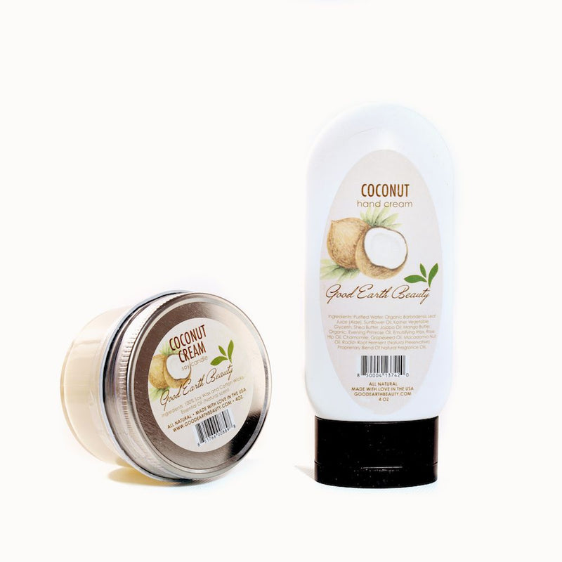 New Coconut Gift Set - Hand Cream & Candle Good Earth Beauty