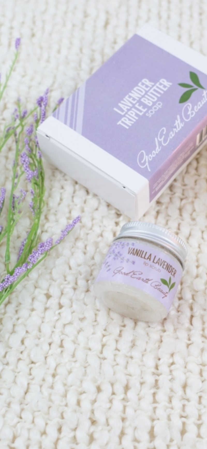 Lavender Gift Set Lip scrub and Triple Butter Soap