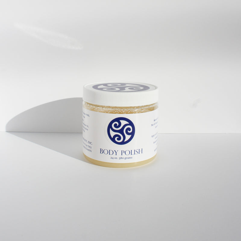 Body Polish Salt Scrub - 24 Ounce - Natural - Dry Skin Relief - Trillium