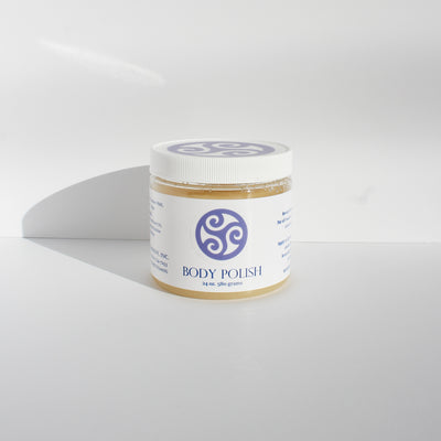 Body Polish Salt Scrub - 24 Ounce - Natural - Dry Skin Relief - Trillium