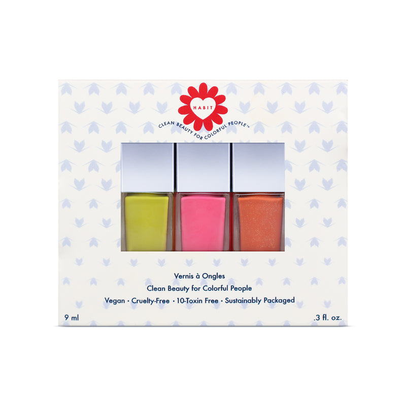Nail Polish - Nail Polish Trio - Brights - Flower Child - Non Toxic - 3 Mini Bottles