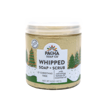 New Shower Whip - Whipped Soap & Scrub Exfoliating Vegan O Christmas Tree by Pacha Soap