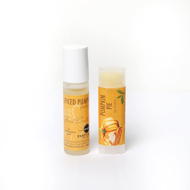Pumpkin Gift Set Perfume and Lip Balm Good Earth Beauty