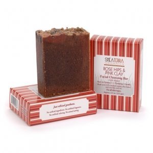 Facial Cleansing Bar Rose Hips Pink Clay Shea Terra Organics
