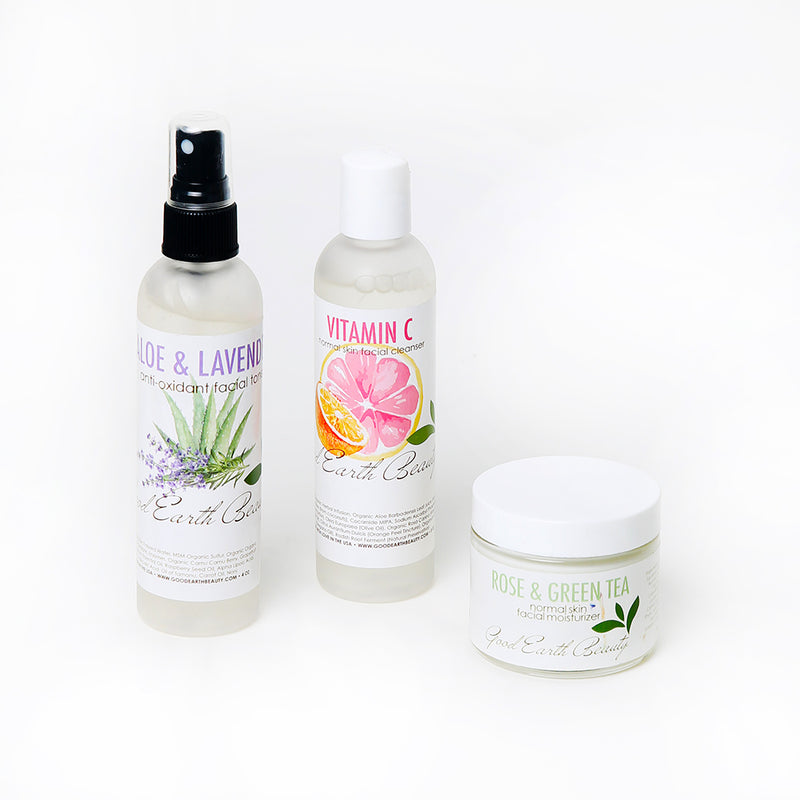 Skin Care Set - Toner, Moisturizer and cleanser