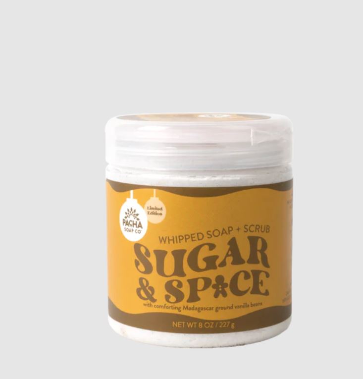 Shower Whip - Whipped Soap & Scrub Exfoliating -Sugar & Spice