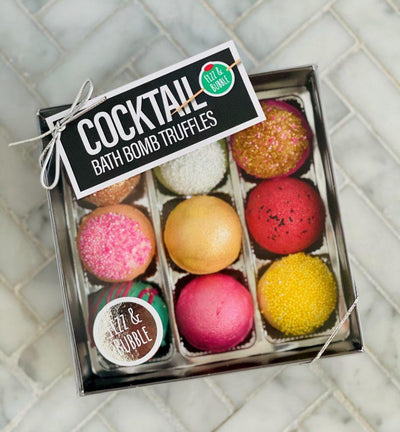New Bath Fizzy Truffles - Assorted 9 Pack - Cocktails: Mimosa, Lemon drop, Cosmopolitan Fizz & Bubble